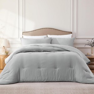 BAGOKIE 2/3PCS Comforter Set with Comforter & Pillowcases - 1 of 4