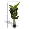 SKRAN Artificial Tree, Set of 2 Artificial Green Plant, Suitable for Indoor and Outdoor Decoration, Living Room Toilet Door Decoration - 3 of 4