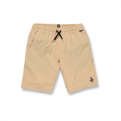 Volcom Boys Understoned Elastic Waist Hybrid Shorts, Almond - Xl : Target