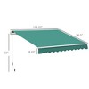 Sapphtopaz 10' x 8' Retractable Awning Manual Patio Awnings Sunshade Shelter UV & Water-Resistant with Manual Crank Handle - 2 of 4