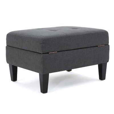 NicBex Modern 28" Rectangle Storage Ottomans Wood Footstools with Button Tufted Top for Bedroom and Living Room