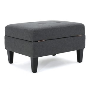 NicBex Modern 28" Rectangle Storage Ottomans Wood Footstools with Button Tufted Top for Bedroom and Living Room - 1 of 4