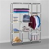 GustoWave 69" Portable Wardrobe Closet Clothes Organizer Non-Woven Fabric Cover Closet Storage Organizer with Hanging Rods and Side Pockets - 4 of 4