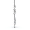 Pompeii3 1/2Ct Pear Shape Dangle Bezel Penant Gold Necklace 1" Tall Lab Created - 2 of 4