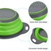 Unique Bargains Kitchen Collapsible Colander Silicone Round Foldable Strainer with Handle - image 2 of 4