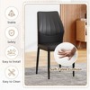 Kumasinova 37" Mid Century Dining Chairs Set of 4/6,Breathable PU Leather Kitchen Chairs with Shell Design,Ergonomic Kitchen Chairs with Backrest - 4 of 4