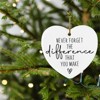 Thank You Gifts Never Forget The Difference That You Make Ceramic Ornament Keepsake Sign Heart Plaque Farewell Appreciation Retirement Gifts - 4 of 4