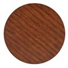 Monterey Round Mid Century Modern Wood End Table Chestnut - Alaterre Furniture: Tapered Legs, Floating Shelf - 4 of 4