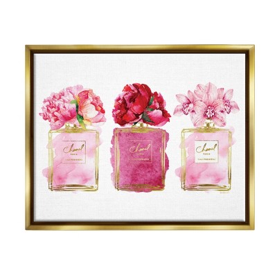 Stupell Industries Floral Glam Fashion Brand PerfumesFloater Canvas Wall Art