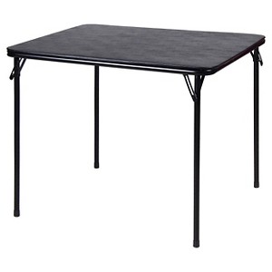 Peakform 34"x 34" Folding Card Table Black - 1 of 4