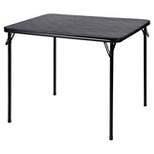 34" x 34" Folding Table Black - Plastic Dev Group