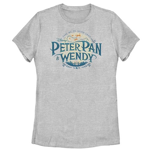 Women's Peter Pan & Wendy Take Me to Never Land Distressed Logo T-Shirt - image 1 of 4