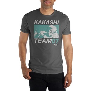 Naruto Shippuden Kakashi Team 07 Men's Charcoal T-shirt - 1 of 1