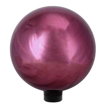 Northlight 10" Mirrored Burgundy Outdoor Patio Garden Gazing Ball