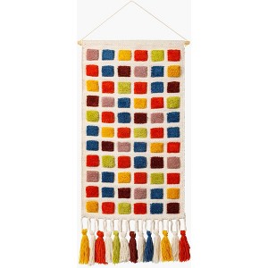 Livabliss Colorful Grid Modern Wall Tapestries - 1 of 2