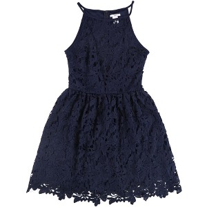 bar III Womens Illusion Fit & Flare Dress - 1 of 2
