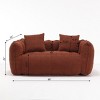 SEVOBAL Sofas Oversized Bean Bag Chair with Armrests High-Resilience Foam and Soft Chenille for Living Room Bedroom, Red, 66"*35"*25" - 2 of 4