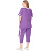 Woman Within Plus Size Contrast Stripe Capri Set - 3 of 4