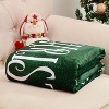 Lomsoe Christmas Flannel Throw Blanket for Couch, Soft Fuzzy Cozy Blankets for Winter, Green Reindeer Patternt Decoration Blanket. - 4 of 4