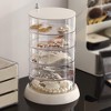 HTUTWOO Clear Rotable Box,5-Layer Jewelry Storage Box With Lid, Easy Classify Storage by Layer Box for Beauty Supplies Earrings Necklaces Bracelets - 3 of 4