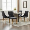 Lyngins Set of 2 Velvet High-Back Dining Chairs, Premium Rayon Cloth Flocking Kitchen Chairs, Upholstered Armless Chairs with Solid Wood Curved Legs - 4 of 4