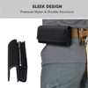 LUXMO Large Horizontal Universal Dual Phone Slot Nylon Pouch w/ Credit Card Slot - Black - 4 of 4