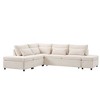 YOOCOZZ Sectional Pull-Out Sofa with Adjustable Charging Armrest with Storage, Movably Versatile Ottoman - 2 of 4
