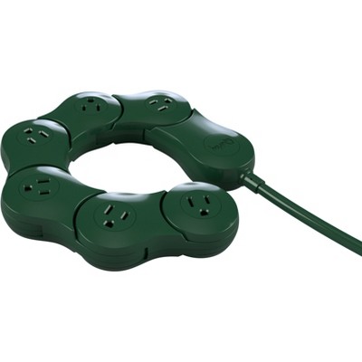 Quirky Pivot Power Surge Protector Dark Green