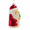 Christopher Radko 3.5 Inch Santa Holding Tree Shiny Brite Vintage Style Tree Ornaments - 4 of 4