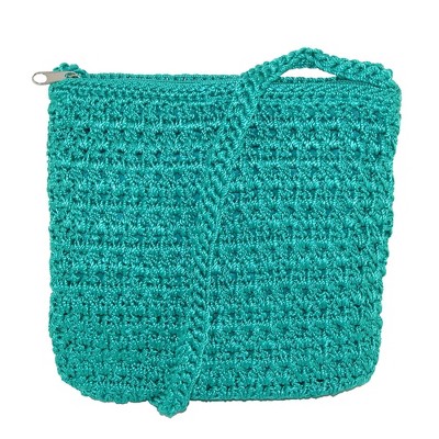 CTM Women's Crochet Crossbody Handbag
