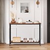 41.3" 2-Tier Vintage Console Table | Metal Shelves Organizer | Entryway Stand, Sofa Side Table & Plant Holder for Living Room - 3 of 4