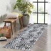 Acekool Washable Area Rug, Modern Geometric Non-Slip Soft Low Pile Stain Resistant Carpet for Living Room Bedroom, Easy Care - 2 of 4