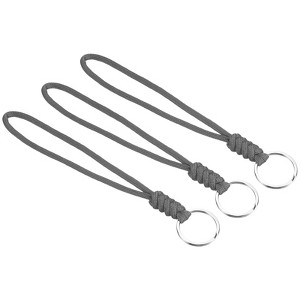 Unique Bargains Braided Wrist Polyester Keychain ID Card Lanyard with Hook 3 Pcs - 1 of 4