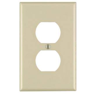 Leviton Ivory 1 gang Plastic Duplex Wall Plate (Pack of 20)