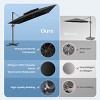 Crestlive Products 10FT Square Double Top Cantilever Umbrella Outdoor UV30+ 360 Degree Rotation Offset Umbrella 6 Heights Adjustable - 4 of 4