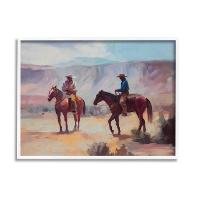 Stupell Industries Desert Cowboys Horses Landscape Framed Giclee