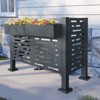 SEVOBAL Garden Fences and Gates Metal Privacy Fence Cover, Suitable for Conceal Air Conditioning Unites for Outdoor Units, Black, 46.25"*22.25"*35.25" - 4 of 4