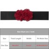 INSPIRE CHIC Women's Elastic Wide Double-Flower Stretch Corset Waist Belt 1 Pc - 4 of 4
