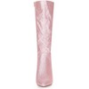 Allegra K Women's Pointy Toe Sparkle Glitter Stiletto Heel Knee High Boots - 2 of 4