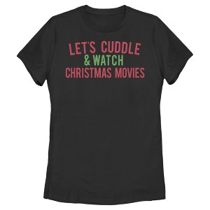 Women's Lost Gods Cuddles & Christmas Movies T-Shirt - 1 of 4