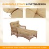 Aoodor 76" x 22" x 5.1" Polyester Tufted Chaise Lounge Cushion, Water-Resistant & Fade-Resistant Cushion for Outdoor Wicker Chaise Lounge Use, 2 Pack - 4 of 4