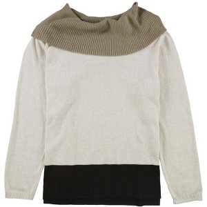 Karen Scott Womens Colorblock Pullover Sweater, Beige, XX-Large - 1 of 1