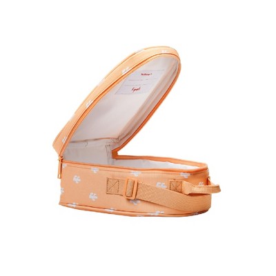Peach Insulated Llama Kids Lunch Tote with Pockets