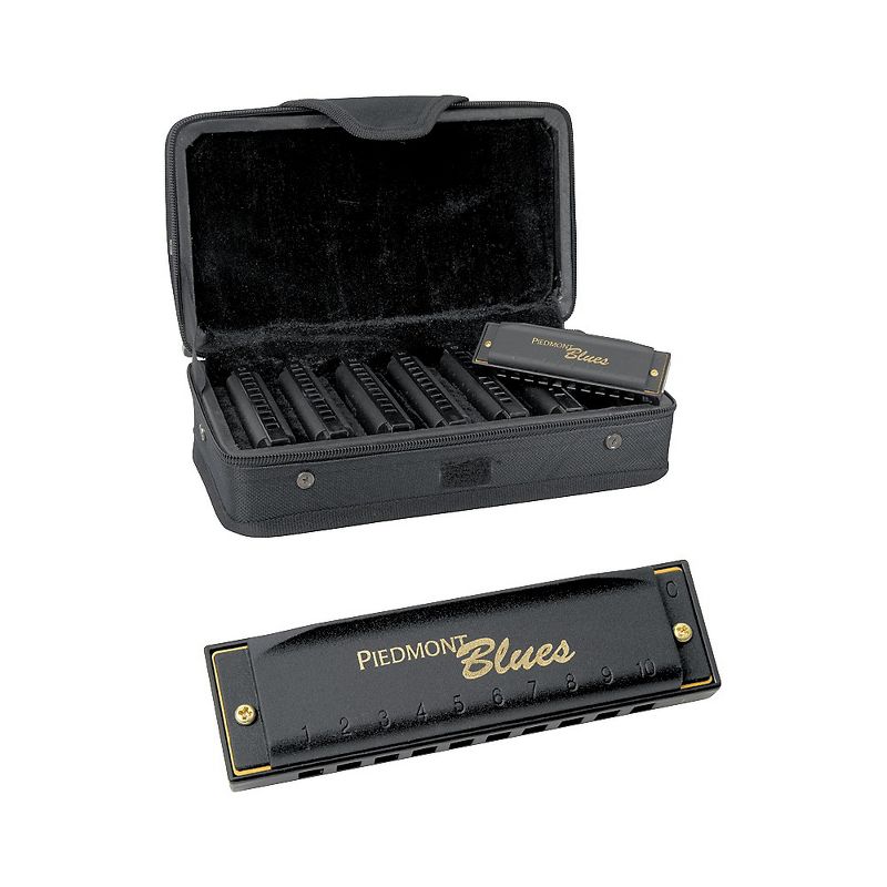 Hohner Piedmont Blues 7-Harmonica Pack with Case, 1 of 6