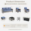 XIZZI Patio Furniture Sets Designed for Outdoor Relaxation, Comfy 3.5-Inch Cushions & 360° Swivel Action for Extra Comfort, 10 Pcs/Set, Denim Blue - 3 of 4