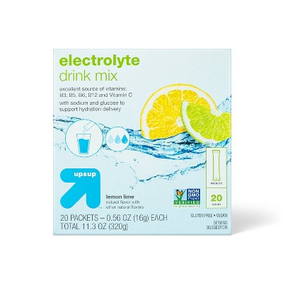 Lemon Lime Hydration with Electrolytes Vegan Supplements - 11.3oz/20ct Stick Packs - up &#38; up&#8482;_2
