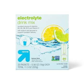 Lemon Lime Hydration with Electrolytes Vegan Supplements - 11.3oz/20ct Stick Packs - up & up™