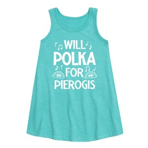 Girls' - Instant Message - Dyngus Day Graphic Sleeveless Aline Dress - 1 of 4