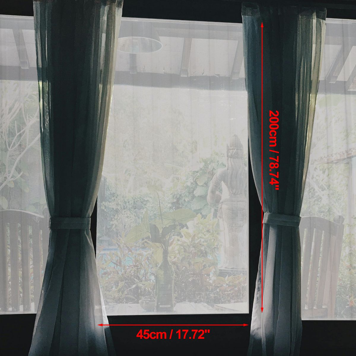 Unique Bargains Stripe Pattern Window Privacy Film 78.74"L x 17.72"W Clear 1 Pc - thumbnail 4