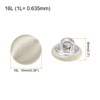 Unique Bargains Blouses Sweater Round Aluminum Cotton Fabric Cloth Covered Buttons 10 Pcs - 2 of 4